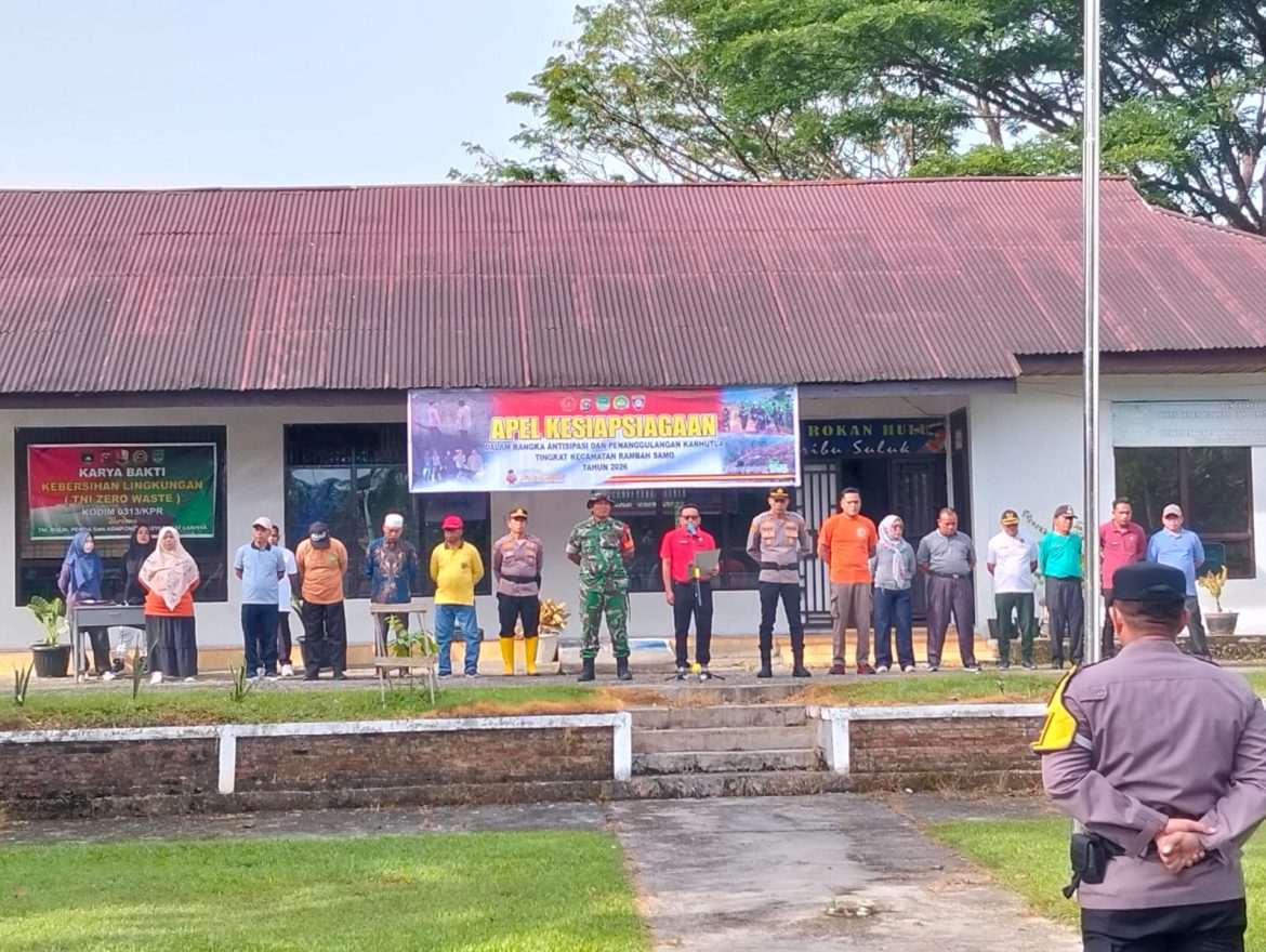 Hadapi Musim Kemarau, Polsek Rambah Samo Perkuat Sinergi Karhutla: Targetkan Zero Titik Api di 2026