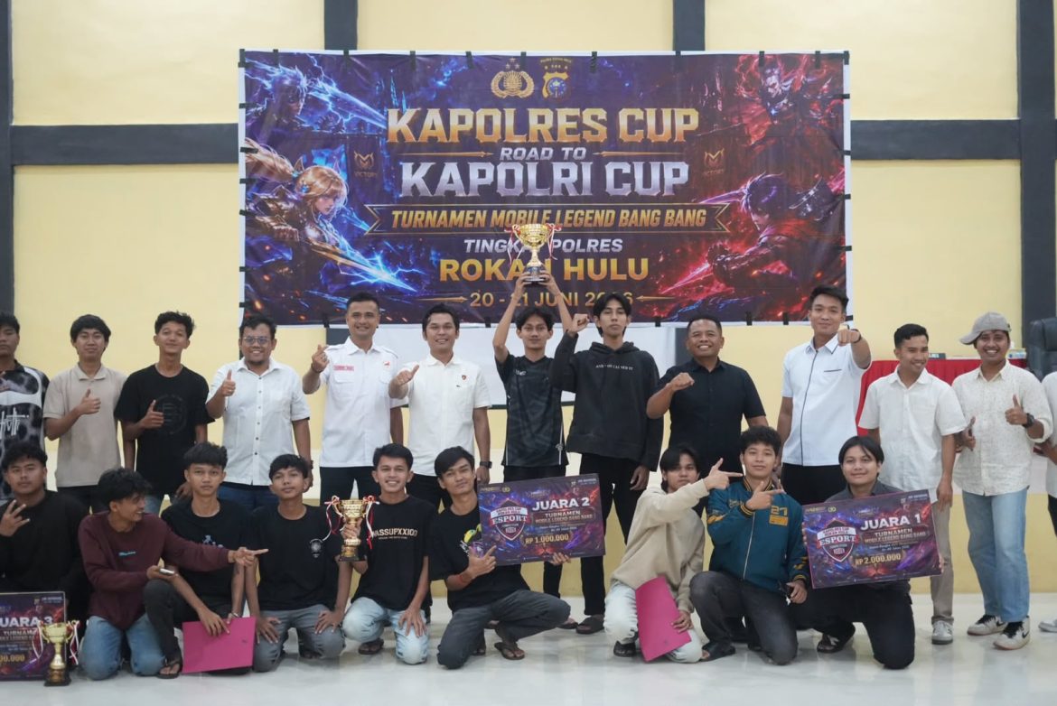 Polres Rokan Hulu Gelar Turnamen Mobile Legends HUT Bhayangkara ke-80, Tiga Tim yang Juara Akan Berlaga di Kapolda Cup hingga Piala Kapolri*