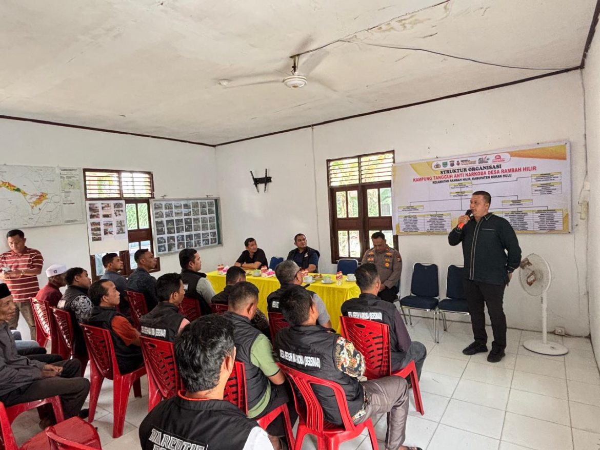 Jelang Hari Bhayangkara ke-80, Kampung Tangguh Anti Narkoba Desa Rambah Hilir Jalani Penilaian Oleh Tim Polda Riau