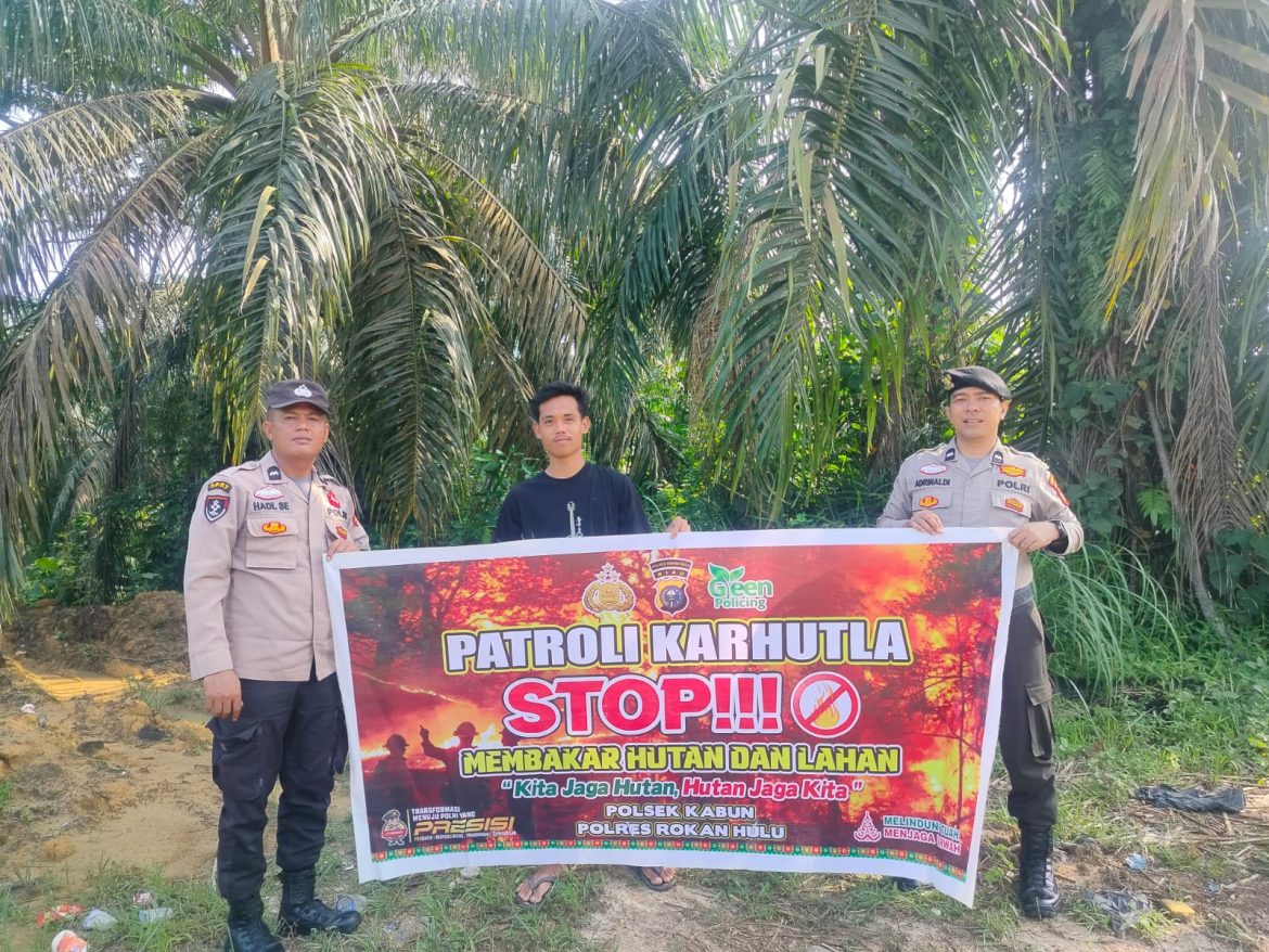 Polsek Kabun Intensifkan Patroli Karhutla, Pastikan Wilayah Rawan Kebakaran Aman