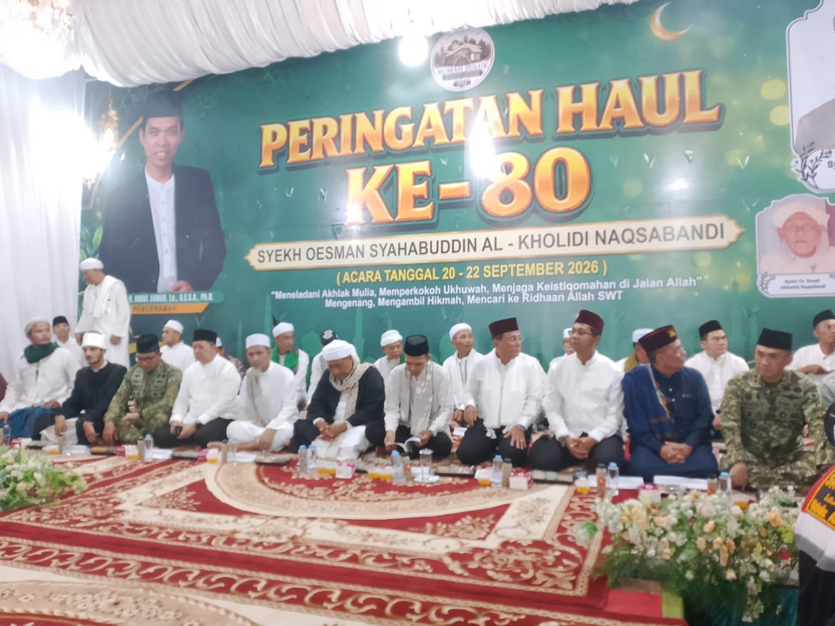 Dandim 0321/Rohil Hadiri Puncak Haul ke-80 Syekh Ousman Syahabuddin, Dihadiri 2.000 Jamaah