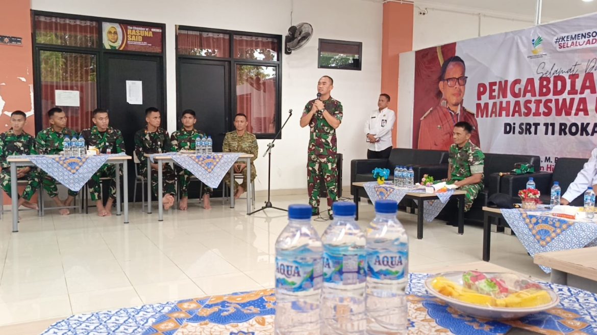 DANDIM 0321/ROHIL SAMBUT POSITIF PENGABDIAN KADET UNHAN RI DI SEKOLAH RAKYAT, TANAMKAN JIWA BELA NEGARA DAN KEPEDULIAN SOSIAL