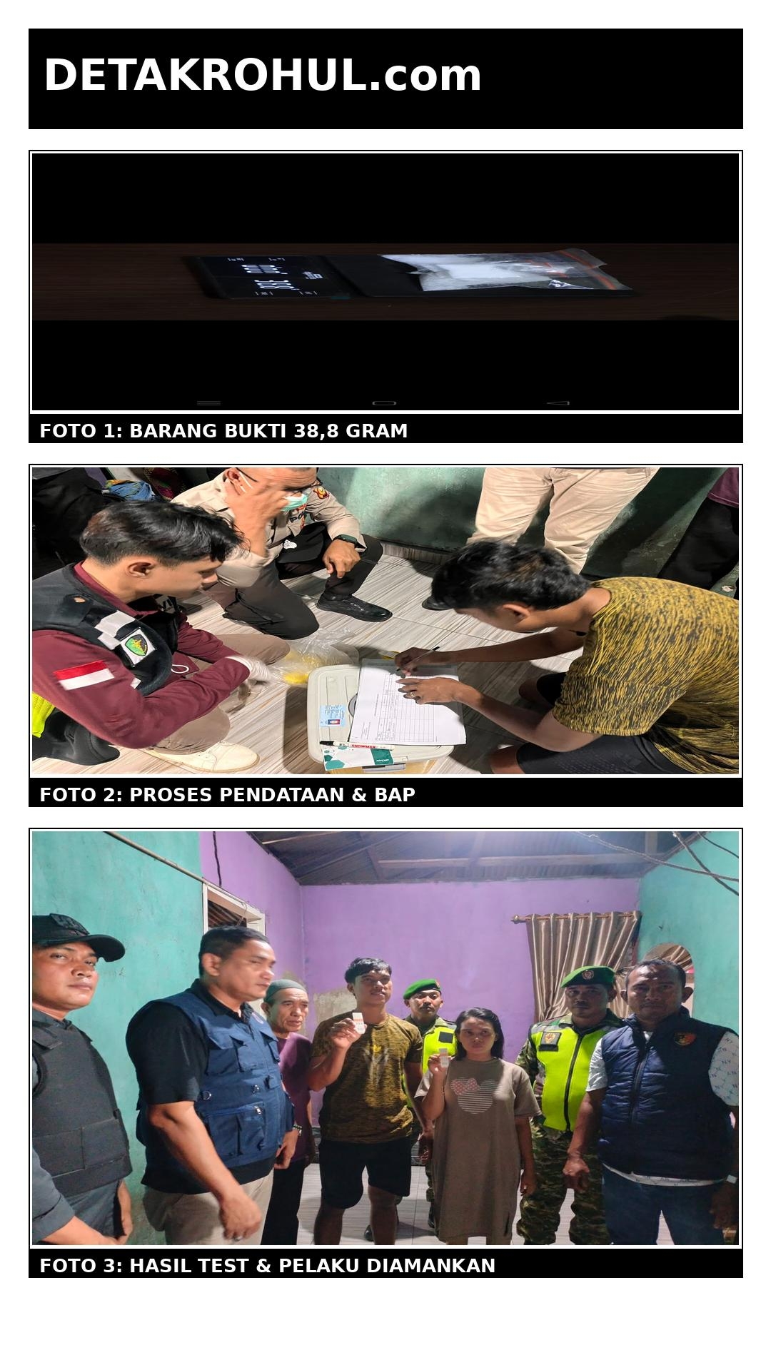 Patroli Antinarkoba TNI-Polri di Rohil, Empat Orang Diamankan