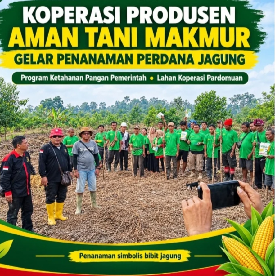 KPTAM Pardomuan Mulai Tanam Jagung Serentak, Target Rampung Akhir Oktober
